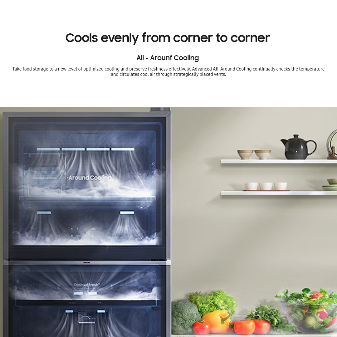 Samsung 10.8 cu.ft. SpaceMax™ Top Mount Freezer Refrigerator Refined Inox RT31CG5424S9TC