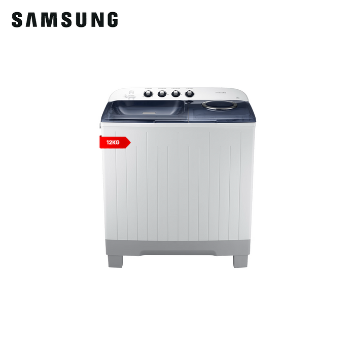 Samsung 12kg Dynamic Pulsator Rust Proof Twin Tub Semi Automatic Washing Machine Light Gray WT12J4200MB/TC