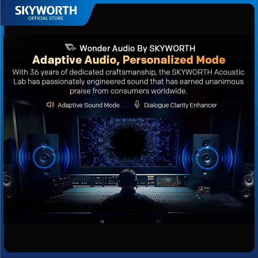 Skyworth 32/40/43 Inch 2K QLED Google TV - QF63K
