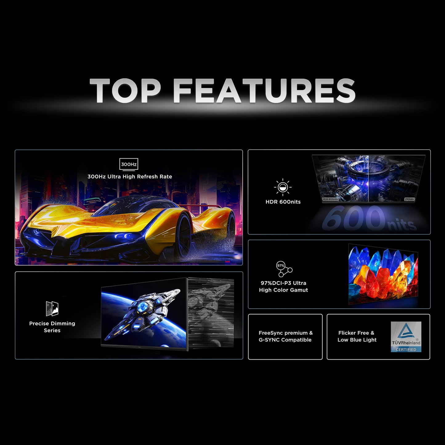 TCL G64 Series 25" & 32" Gaming Monitor QD Mini LED