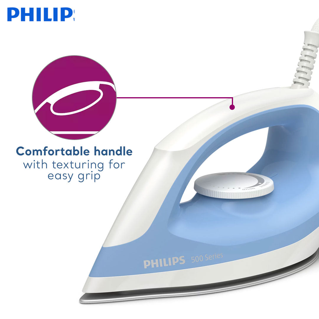 PHILIPS Dry Iron DST0520/20 (Non-Stick Soleplate, Lightweight)