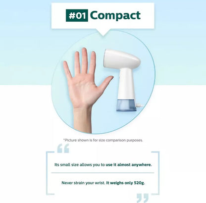 PHILIPS 1000 Series Handheld Garment Steamer STH1000/10 (Lightweight)