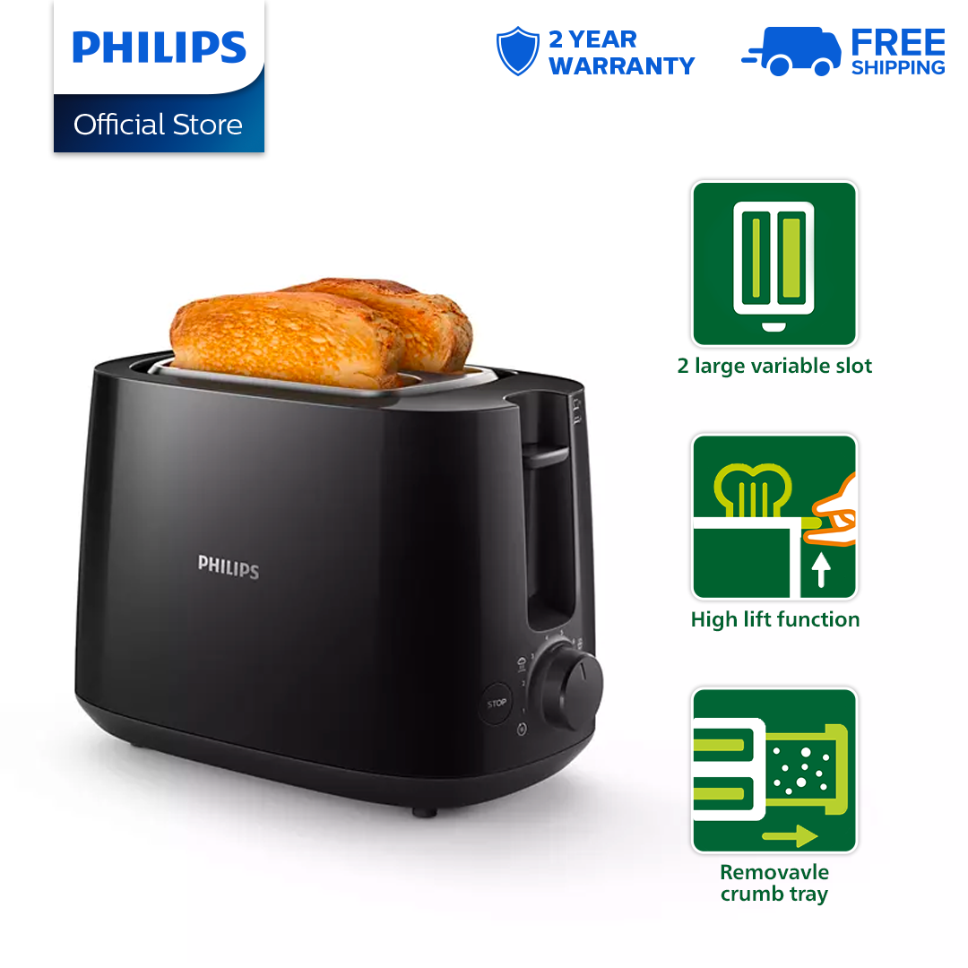 PHILIPS 2-Slot Toaster HD2581/91 (8 Settings)