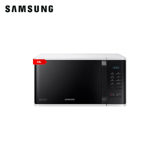 Samsung 23L Solo Microwave with Quick Defrost and Auto Cook Function (White/Silver)