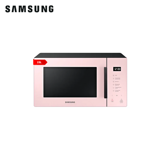 Samsung 23L Bespoke Solo Microwave with Ceramic Inside Clean Pink MS23T5018AP/TC