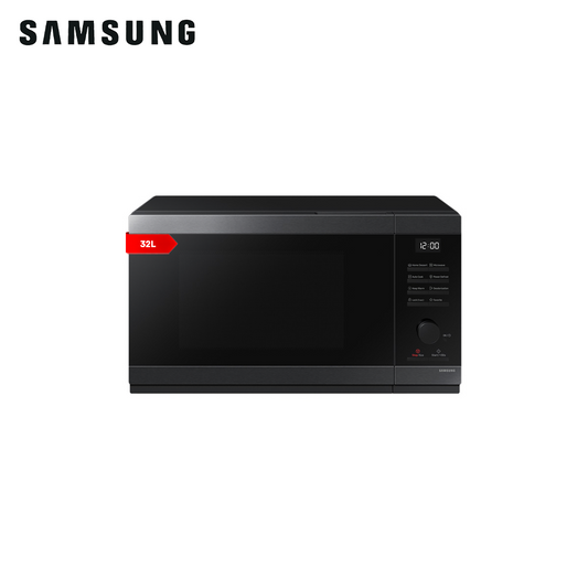 Samsung 32L Solo Microwave Oven Power Defrost Stainless Black MS32DG4504AGTC
