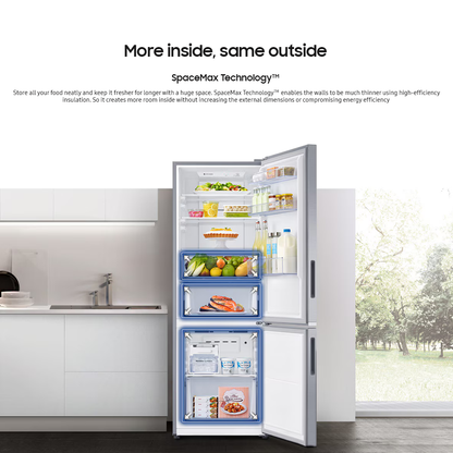 Samsung 10.9 cu.ft. Bottom Mount Freezer No Frost Inverter Refrigerator Power Deodorizer Refined Inox RB30N4020S9/TC