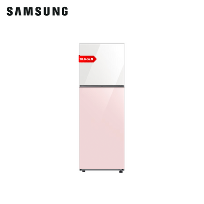 Samsung 10.8 cu.ft Bespoke AI Top Mounted Freezer Refrigerator AI Energy Clean White + Clean Pink RT31CB56448CTC