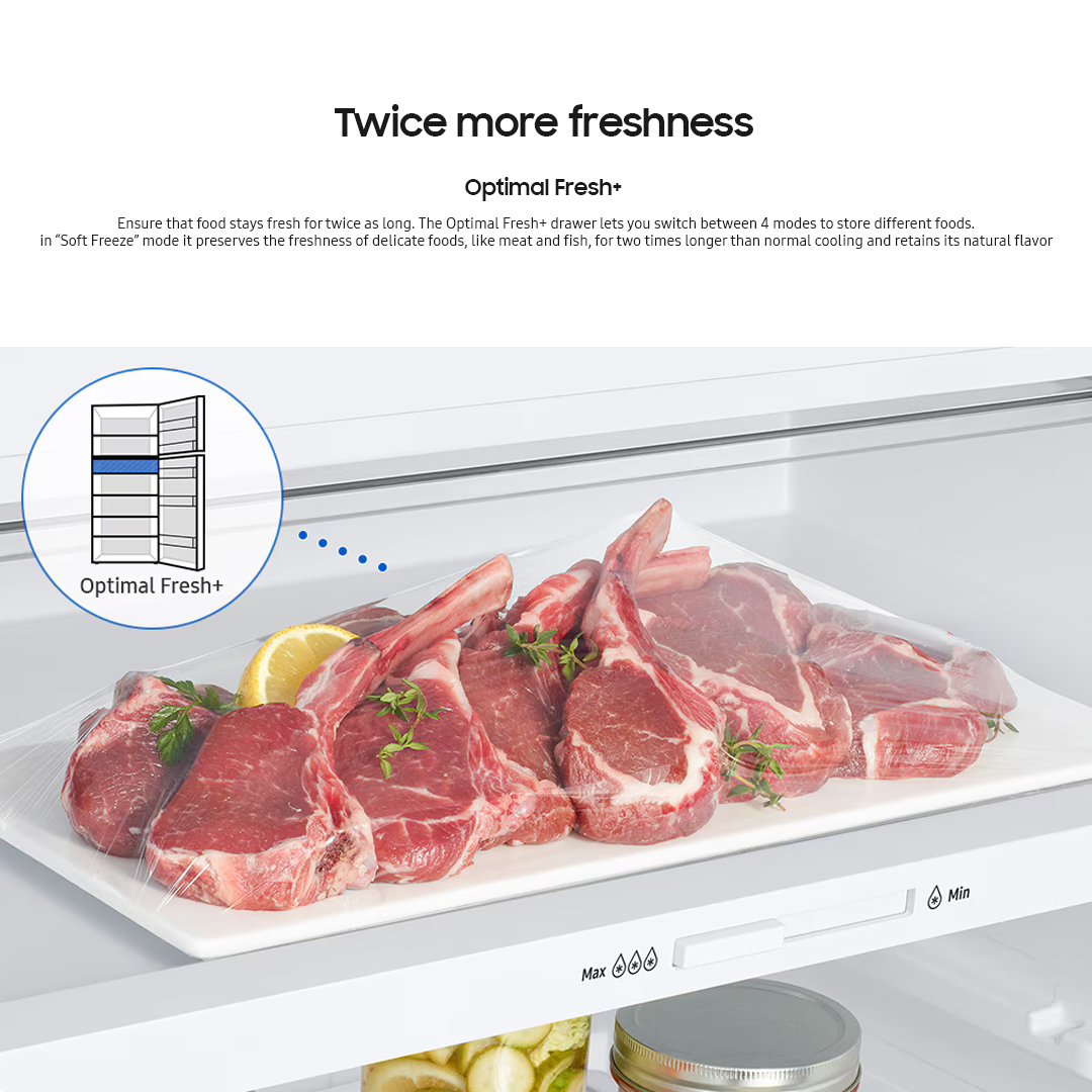 Samsung 10.8 cu.ft. SpaceMax™ Top Mount Freezer Refrigerator Refined Inox RT31CG5424S9TC