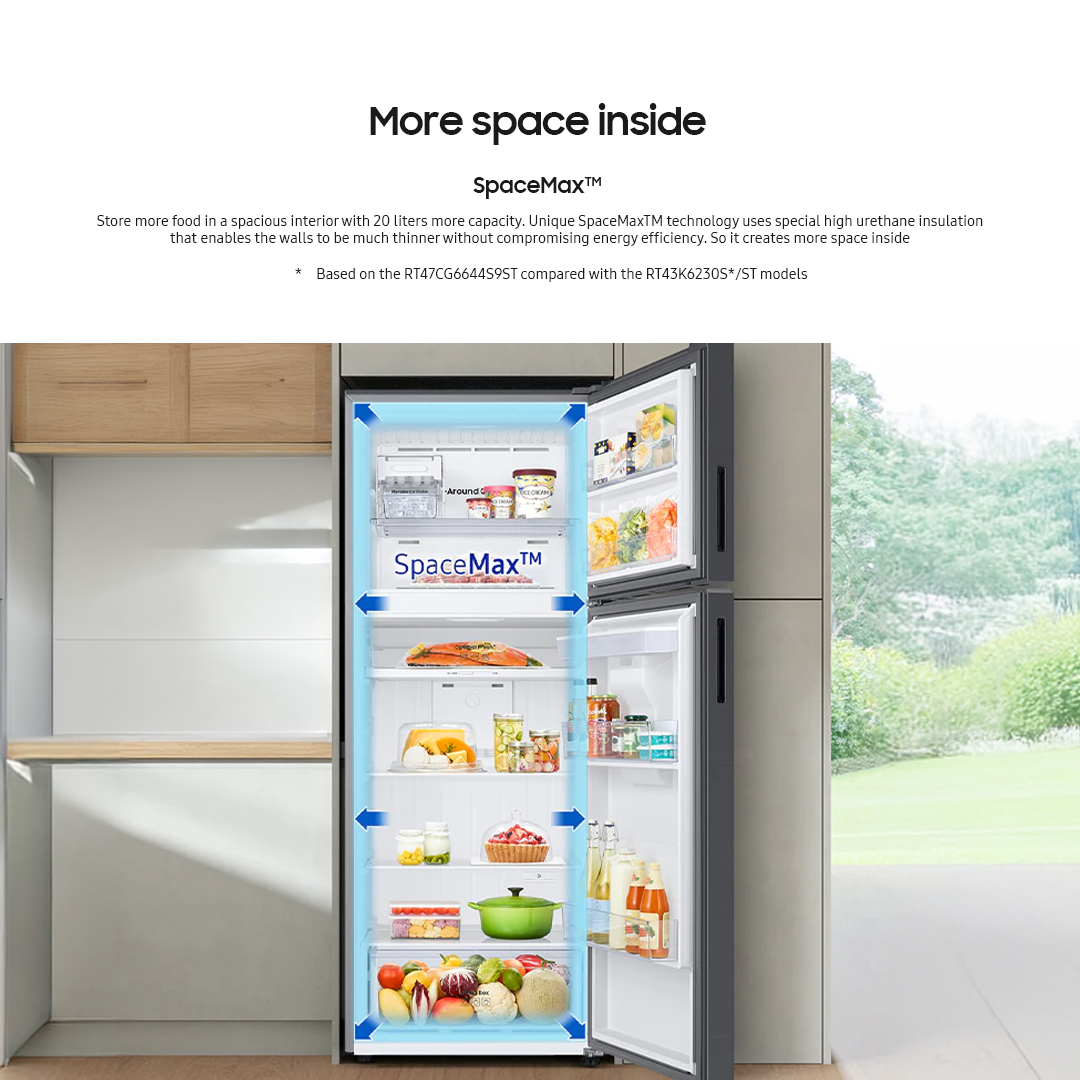Samsung 10.8 cu.ft. SpaceMax™ Top Mount Freezer Refrigerator Refined Inox RT31CG5424S9TC