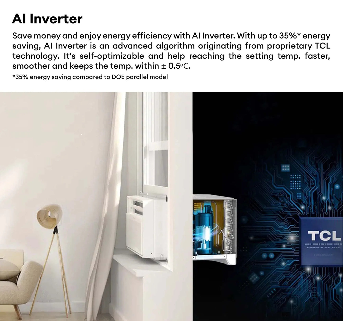 TCL AI Full DC Inverter Window Type Aircon - CWI/UJE2