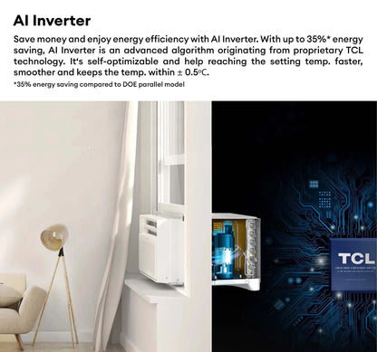 TCL AI Full DC Inverter Window Type Aircon - CWI/UJE2