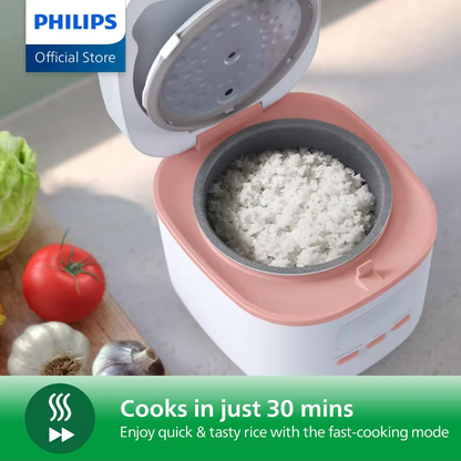 PHILIPS Mini Rice Cooker HD3064/62 (0.54L, 6-Layer Inner Pot)