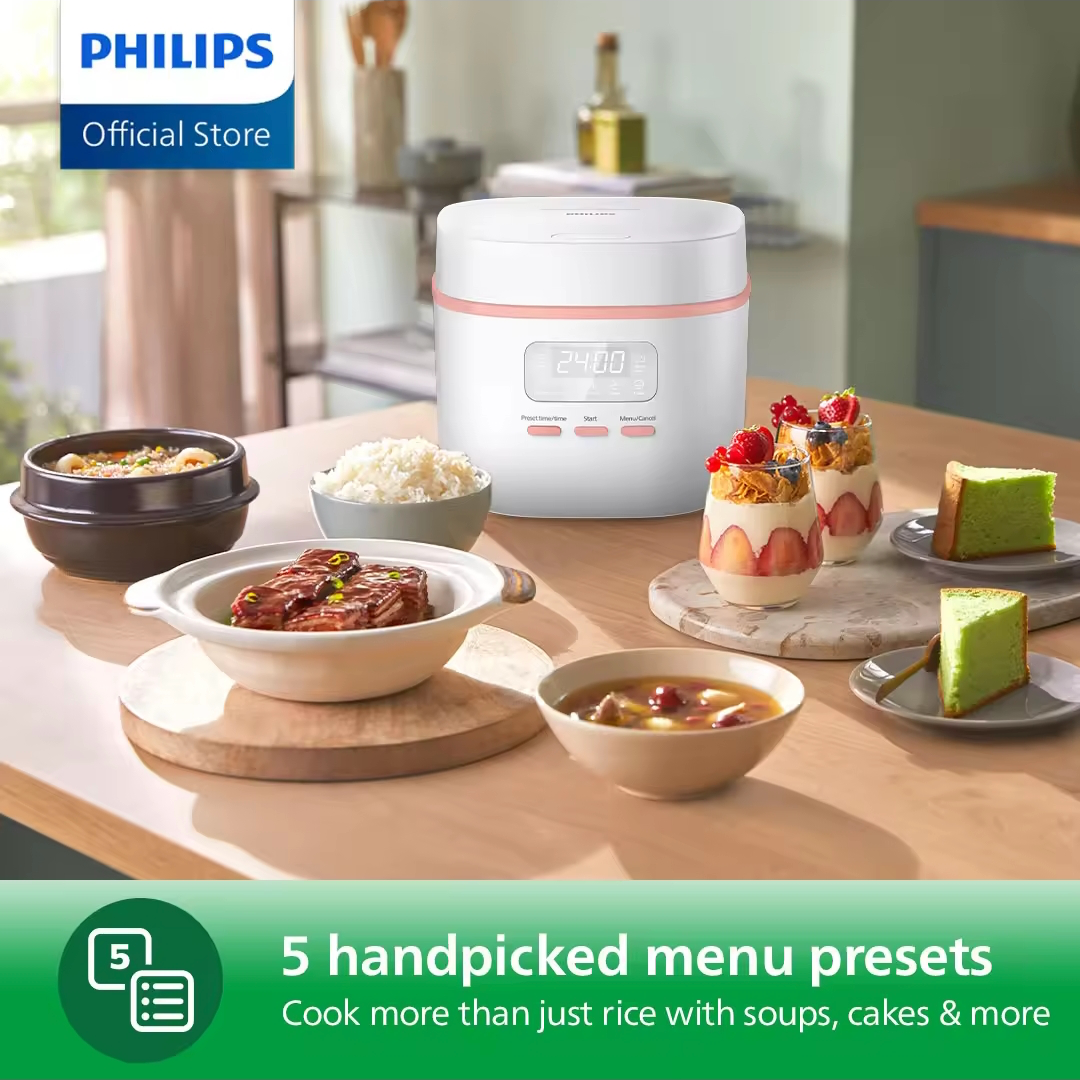 PHILIPS Mini Rice Cooker HD3064/62 (0.54L, 6-Layer Inner Pot)