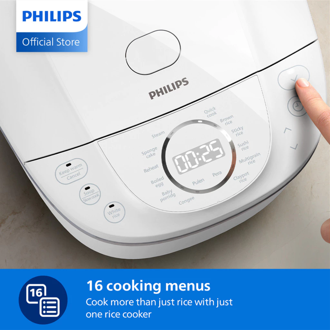 PHILIPS Rice Cooker HD4717/30 (1.8L, White)