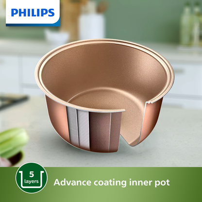 PHILIPS Rice Cooker HD3119/60 (2.0L, Bakuhanseki Coating)