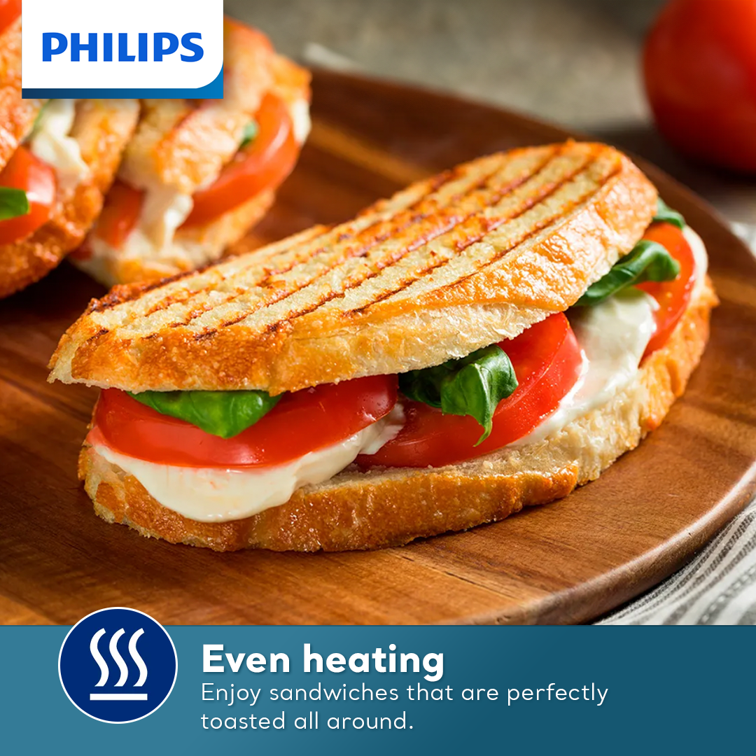 PHILIPS 3-in-1 Sandwich Maker HD2350/80 (Interchangeable Plates)