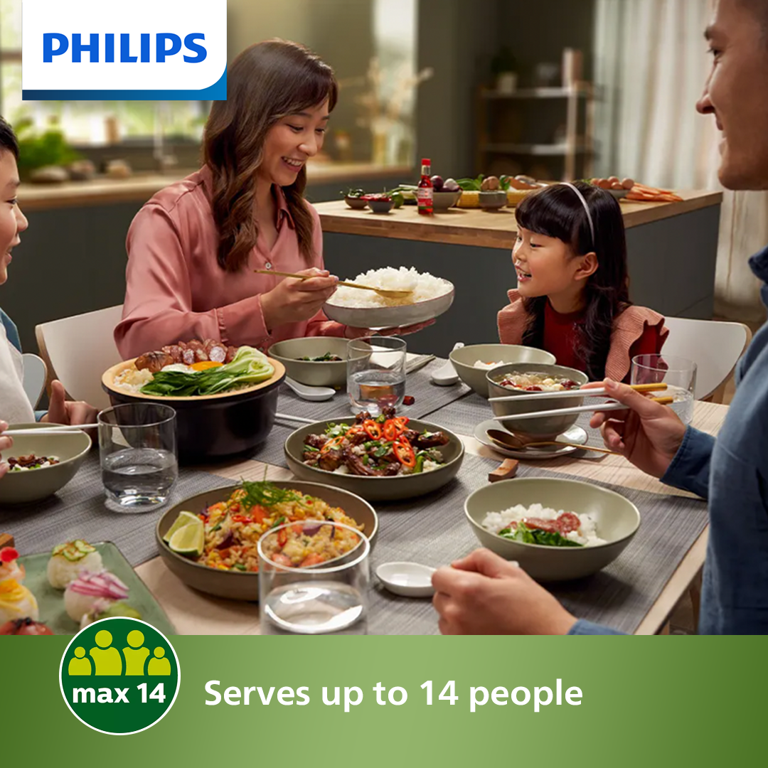 PHILIPS Rice Cooker HD3119/60 (2.0L, Bakuhanseki Coating)