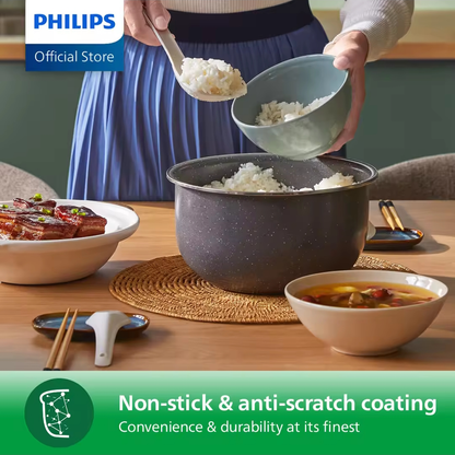PHILIPS Mini Rice Cooker HD3064/62 (0.54L, 6-Layer Inner Pot)