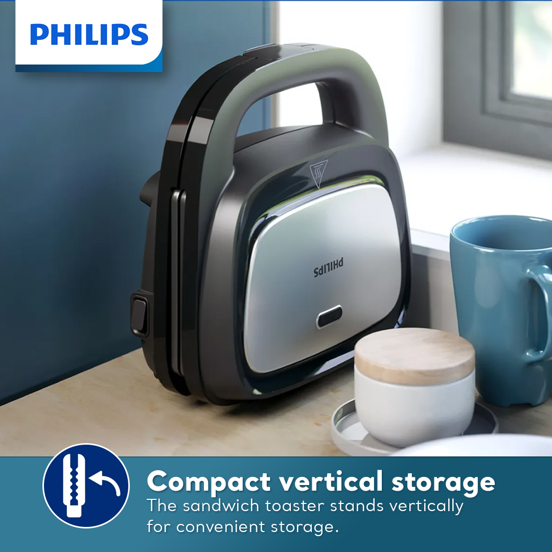 PHILIPS 3-in-1 Sandwich Maker HD2350/80 (Interchangeable Plates)