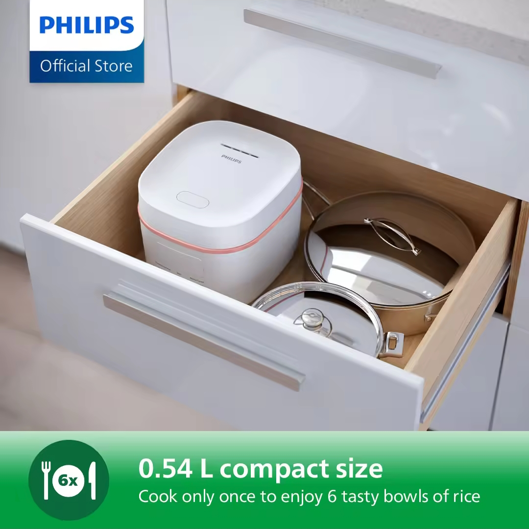 PHILIPS Mini Rice Cooker HD3064/62 (0.54L, 6-Layer Inner Pot)