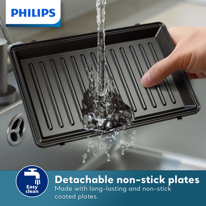 PHILIPS 3-in-1 Sandwich Maker HD2350/80 (Interchangeable Plates)