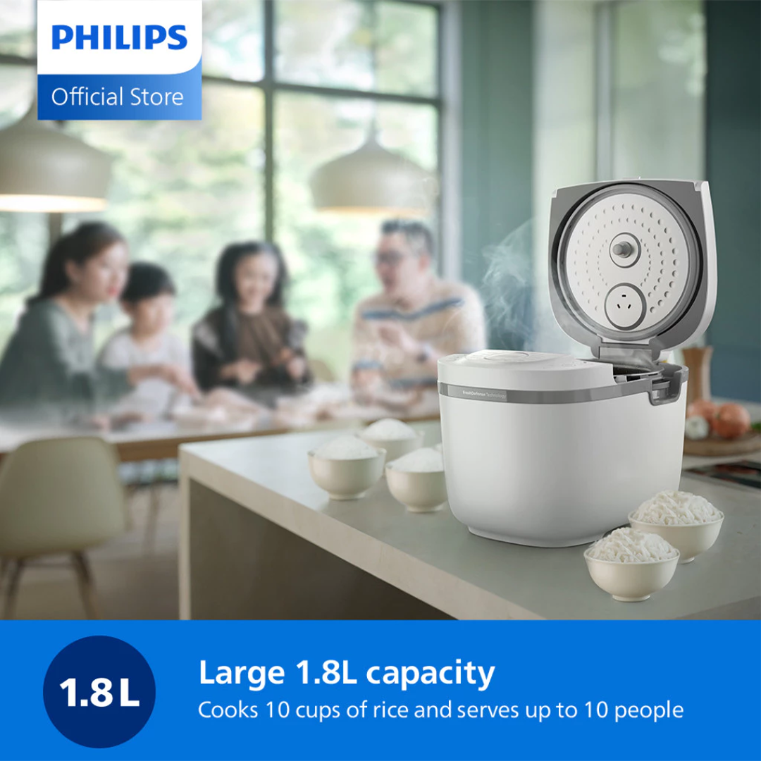 PHILIPS Rice Cooker HD4717/30 (1.8L, White)