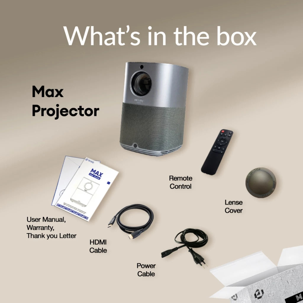 EROC Max Pro Projector (Auto Focus 1080P 4K Decoding)