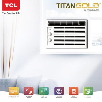 TCL 0.6HP Aircon Window Type Air Conditioner Fast Cooling Auto Protection Easy Clean (TAC-06CWM/F)