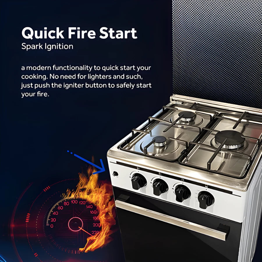 Haier HFS-504G63GOB 50cm 4 Gas Burners