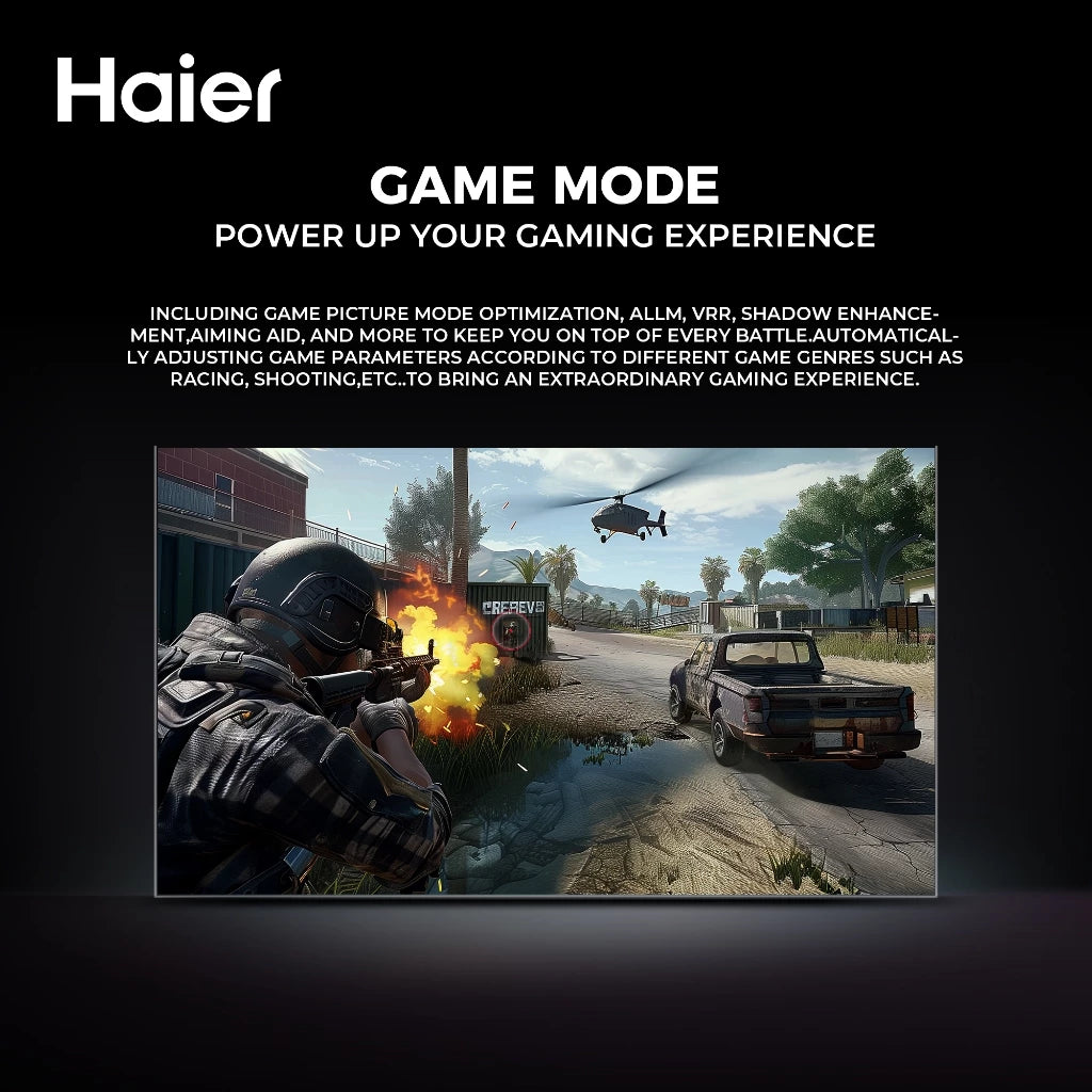 Haier H43S80EUX 43 Inch QLED Google TV (Netflix & Youtube One Touch, Google Playstore, Google Assistant, Google Chromecast Built in, Dolby Digital Decoding, HDR)