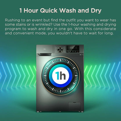 TCL 10.5KG Inverter Front Load Washing Machine TWF105-C20
