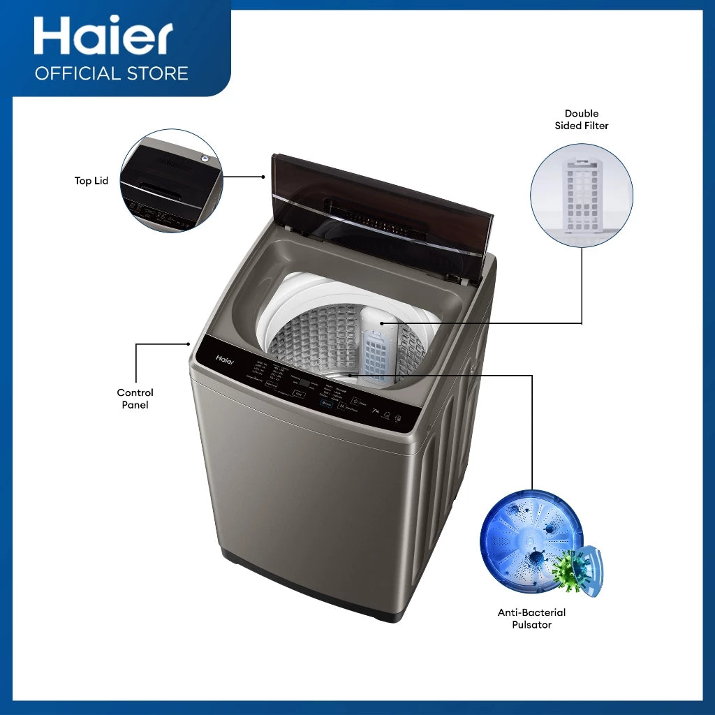 Haier HWM70-1269S5 7kg Quick Wash Fully Automatic Top Load Washing Machine