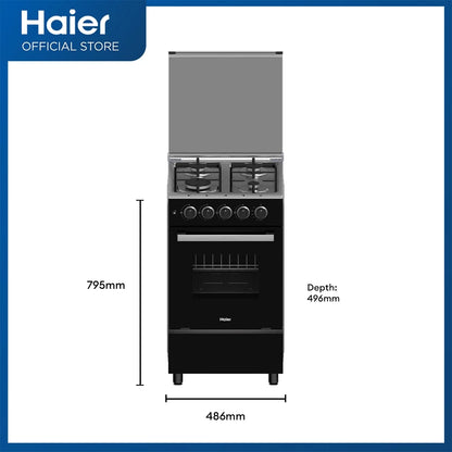 Haier HFS-504G63GOB 50cm 4 Gas Burners