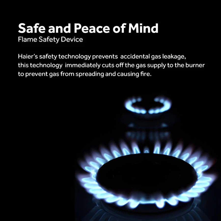 Haier HFS-504G63GOB 50cm 4 Gas Burners