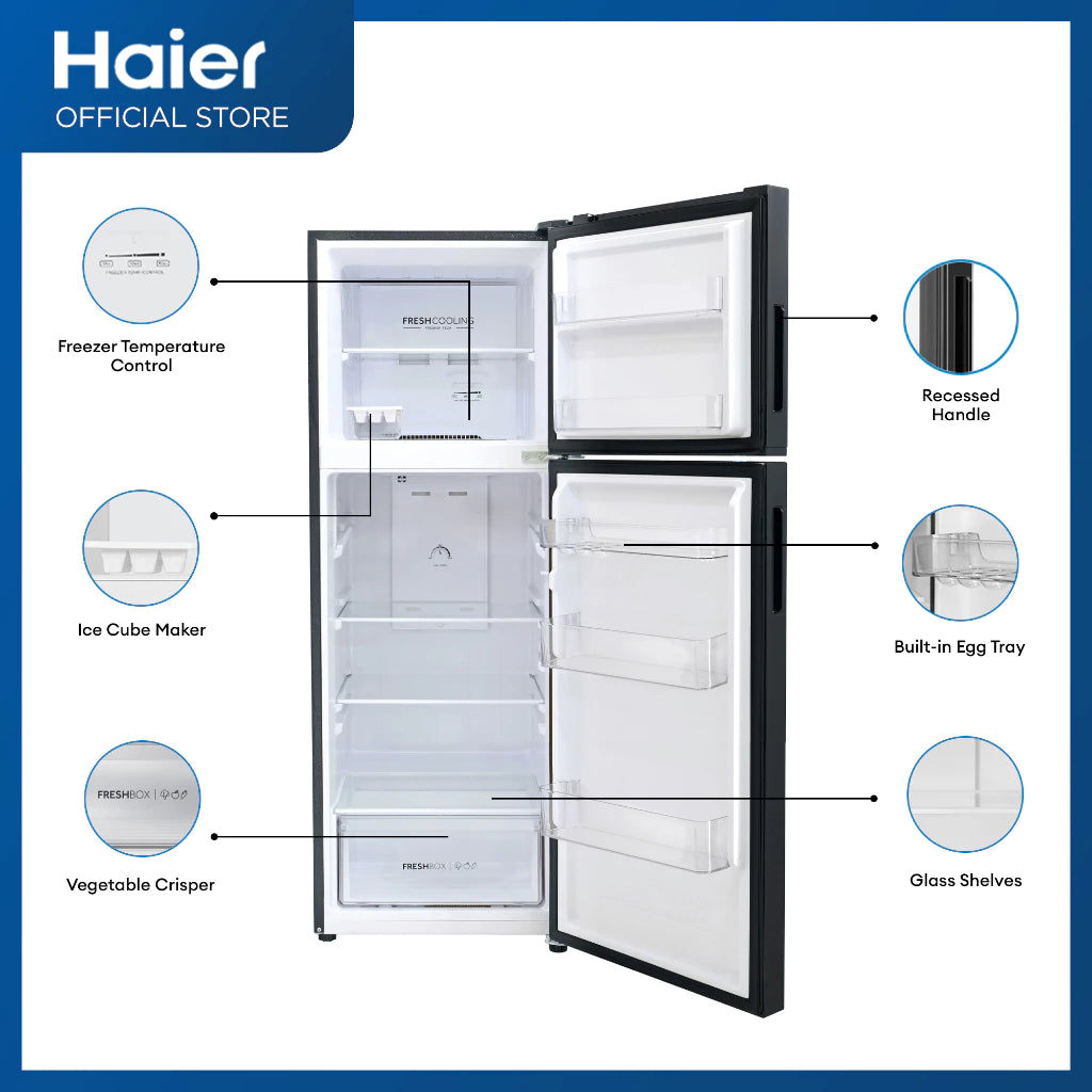 Haier HRF-IVF290FB  No Frost Twin Inverter Two Door Refrigerator (10.0 cu.ft./283L)