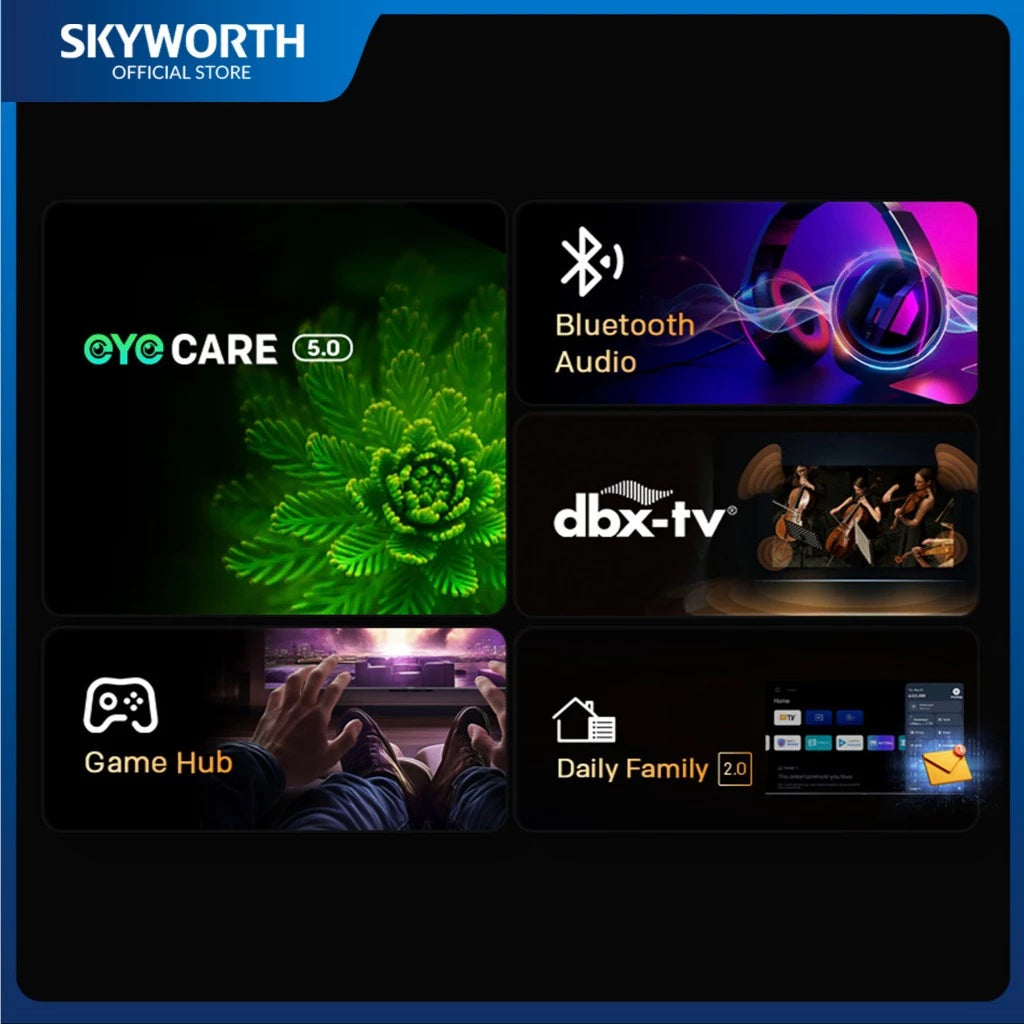Skyworth 43/55/65 Inch 4K UHD QLED Google TV - QE63G