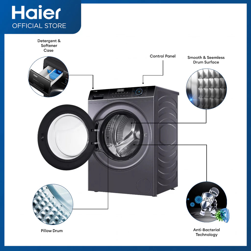 Haier 8.5/10.5kg Super Inverter Front Load Fully Automatic Washing Machine