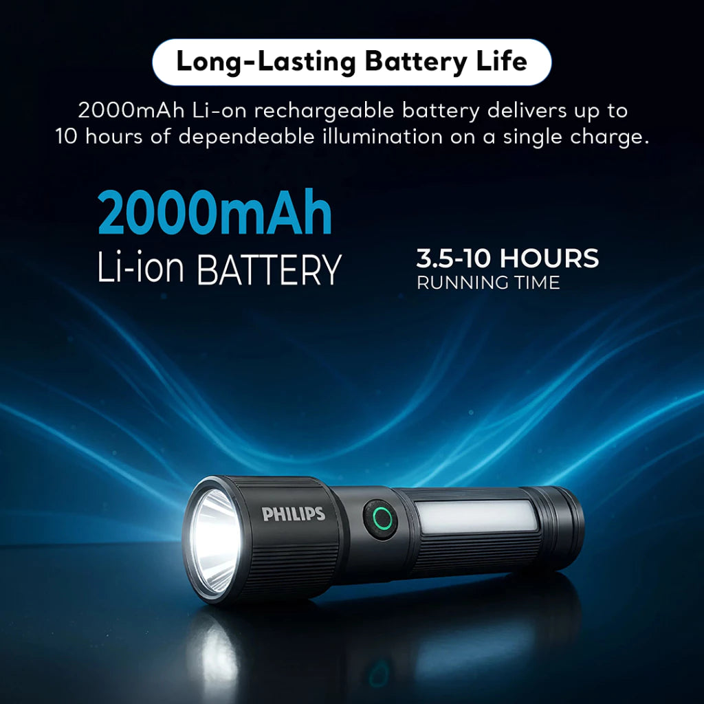 Philips Rechargeable LED Flashlight SFL2153/56