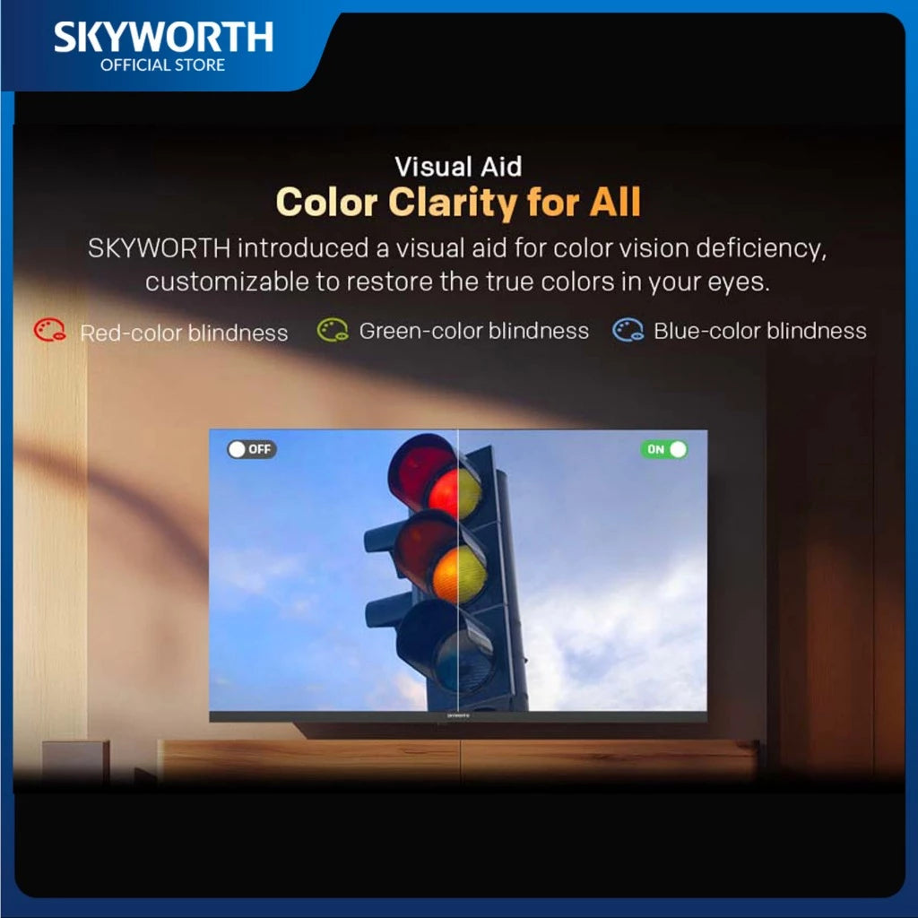 Skyworth 32/40/43 Inch 2K QLED Google TV - QF63K