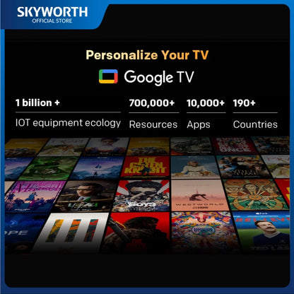 Skyworth 43/55/65 Inch 4K UHD QLED Google TV - QE63G