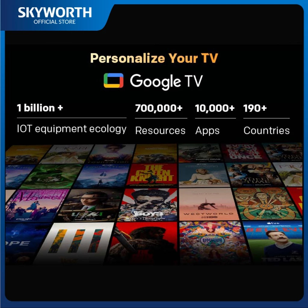 Skyworth 32/40/43 Inch 2K QLED Google TV - QF63K