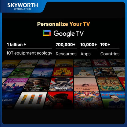 Skyworth 32/40/43 Inch 2K QLED Google TV - QF63K