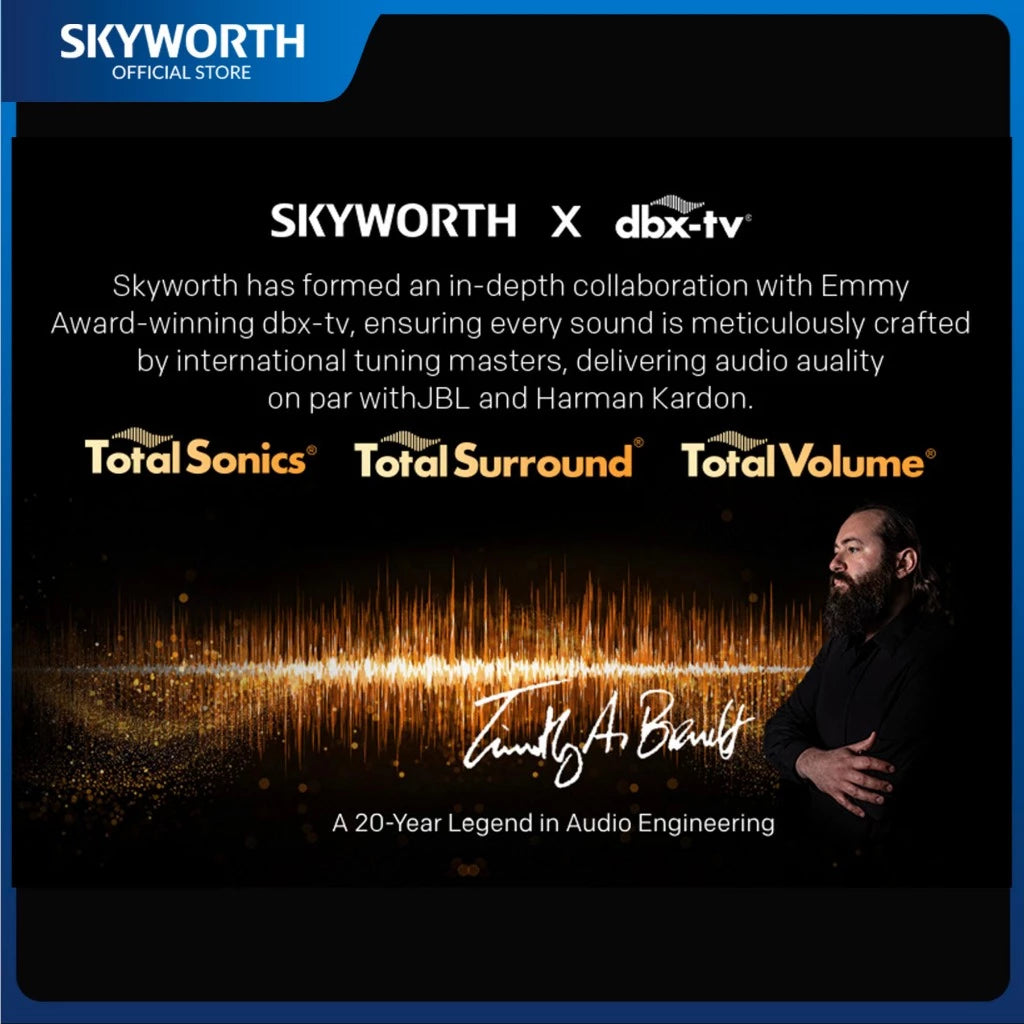 Skyworth 43/55/65 Inch 4K UHD QLED Google TV - QE63G