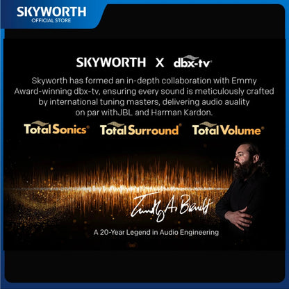 Skyworth 43/55/65 Inch 4K UHD QLED Google TV - QE63G