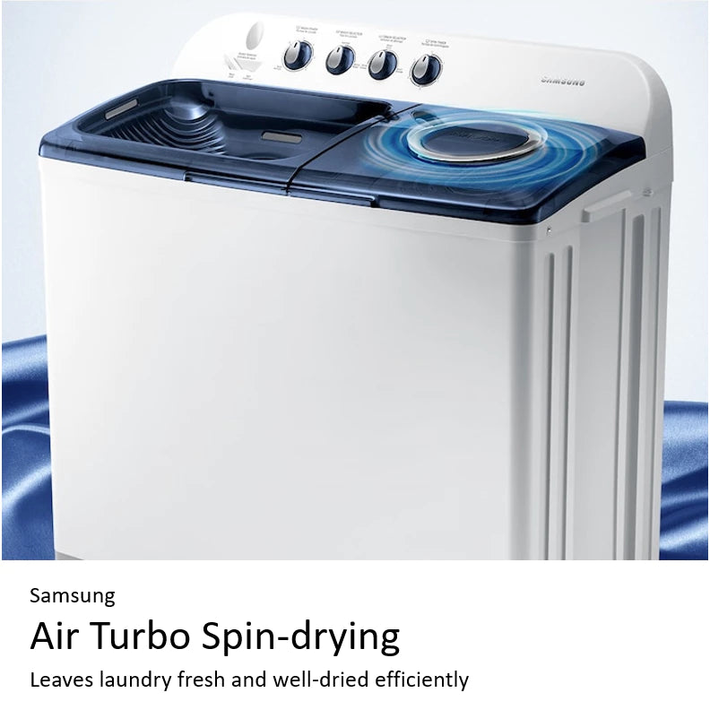 Samsung 9.5kg EZ Wash Tray™ Twin Tub Washer Light Gray WT95H3230MB/TC