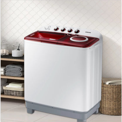 Samsung 8.5kg EZ Wash Tray™ Rust Proof Twin Tub Semi-Automatic Washing Machine Light Gray WT85H3210MG/TC