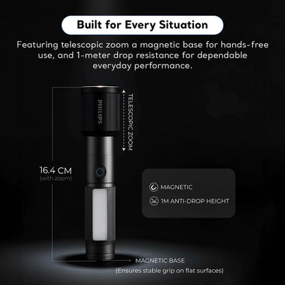 Philips Rechargeable LED Flashlight SFL2153/56