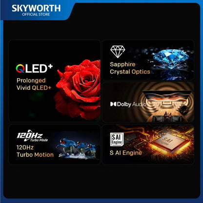 Skyworth 43/55/65 Inch 4K UHD QLED Google TV - QE63G