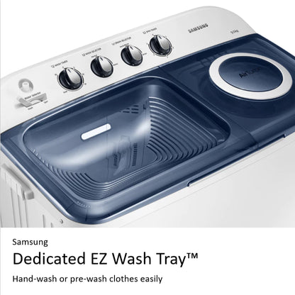 Samsung 9.5kg EZ Wash Tray™ Twin Tub Washer Light Gray WT95H3230MB/TC
